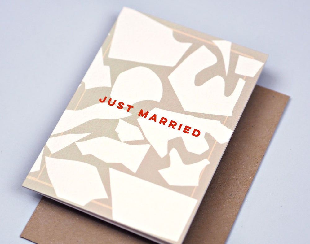 The Completist just married wedding card