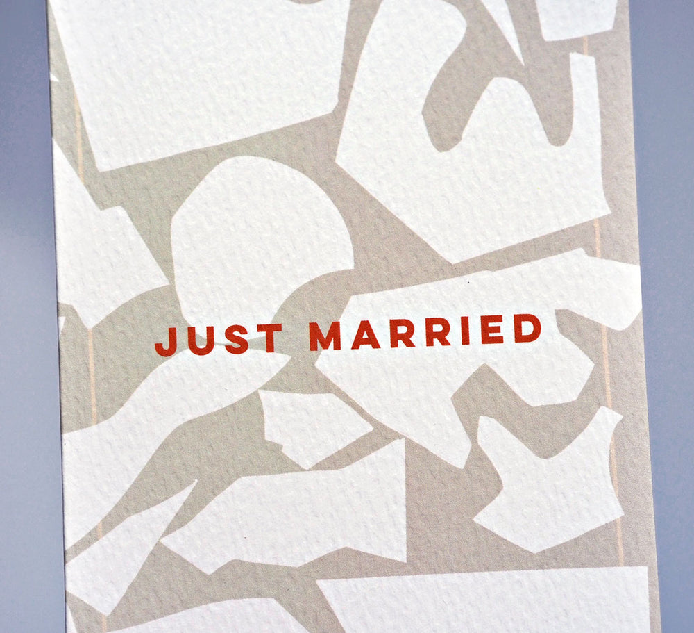The Completist just married wedding card