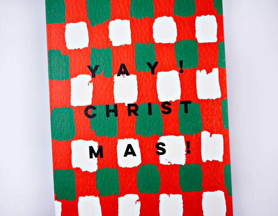 Brush Check Christmas Card