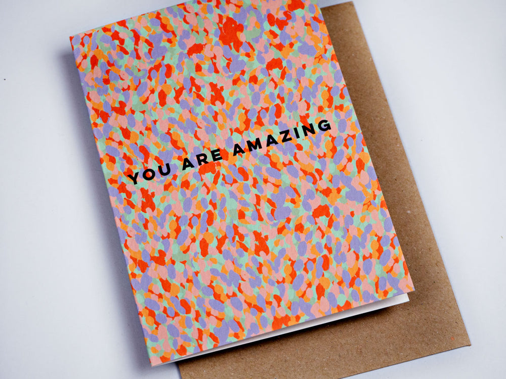The Completist confetti you are amazing card
