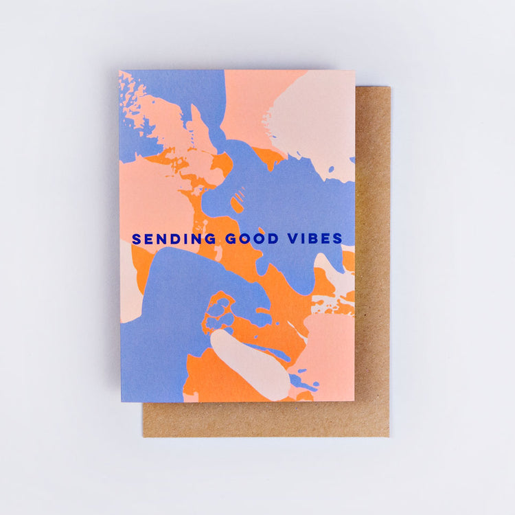 The Completist sending good vibes painterly card
