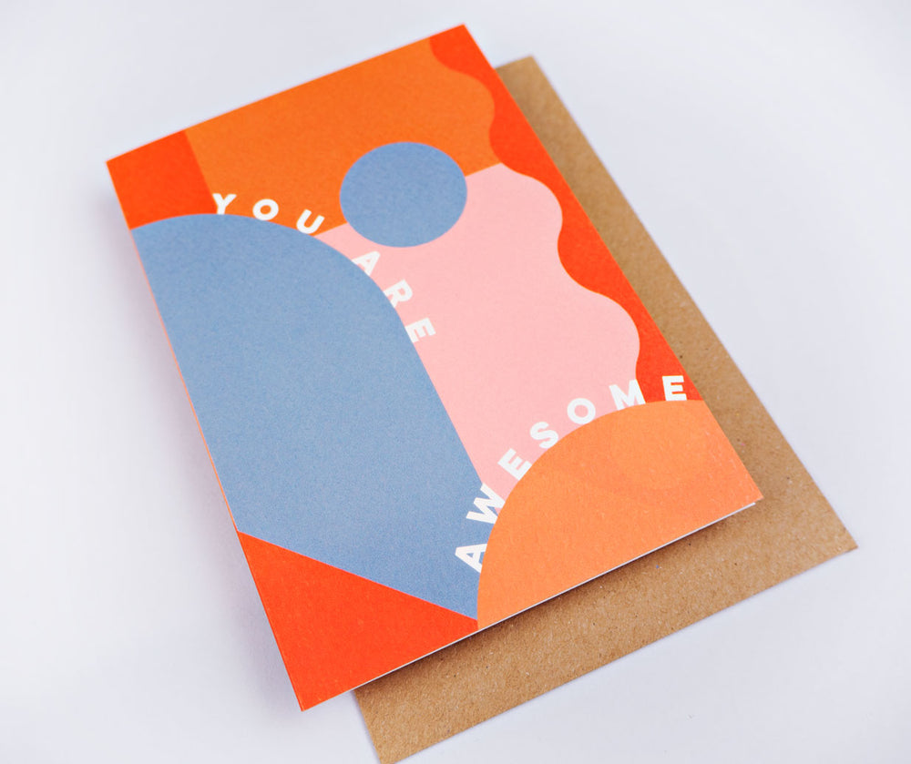 The Completist you are awesome Miami print card