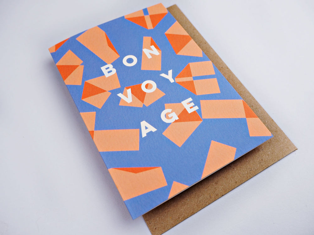 The Completist bon voyage origami print card