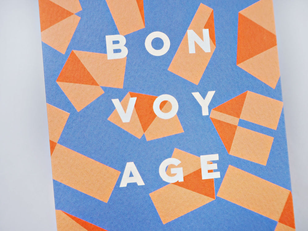 The Completist bon voyage origami print card
