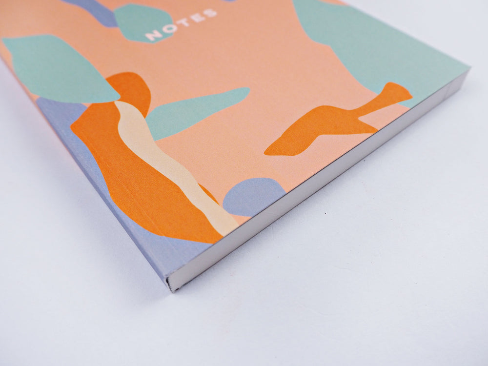 The Completist lava pastel layflat notebook