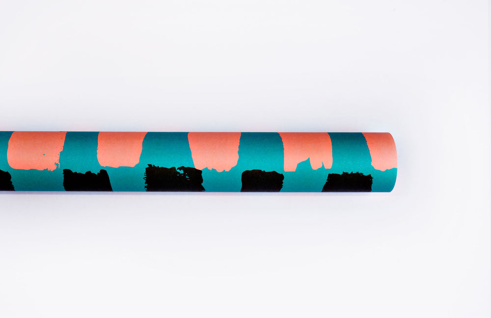 The Completist green rush check gift wrap