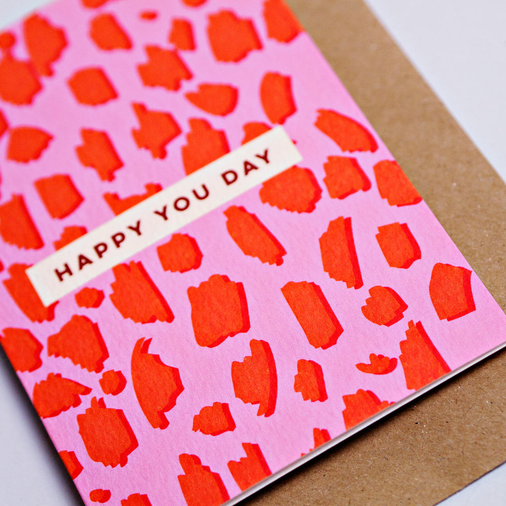The Completist pink animal happy you day birthday card
