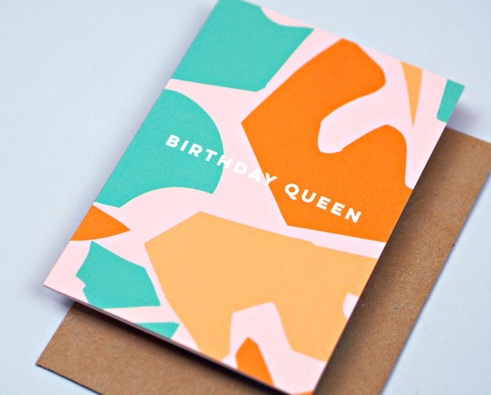 The Completist birthday queen card
