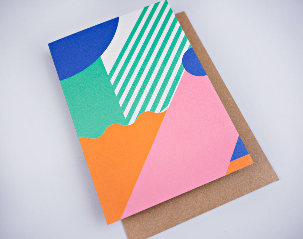 The Completist Miami stripes art card