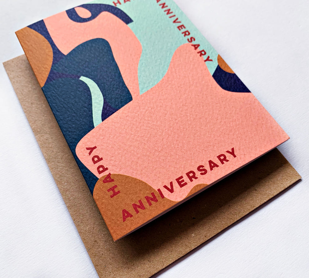 The Completist shapes happy anniversary card