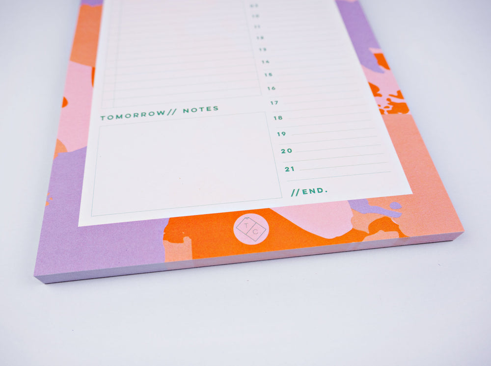 The Completist palette knife daily planner notepad