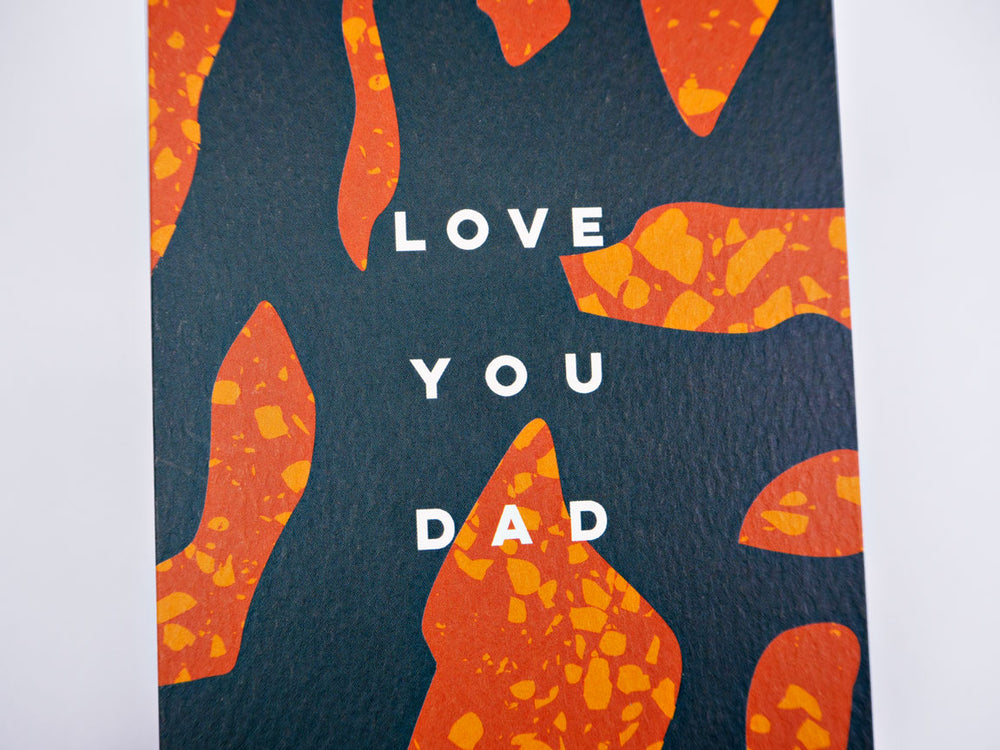 The Completist love you dad terrazzo shapes card