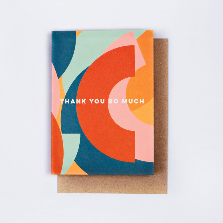 The Completist circles print thank you so much card