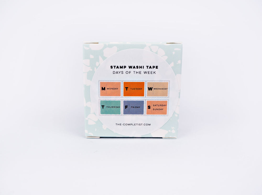 The Completist pastel days of the week stamp washi tape