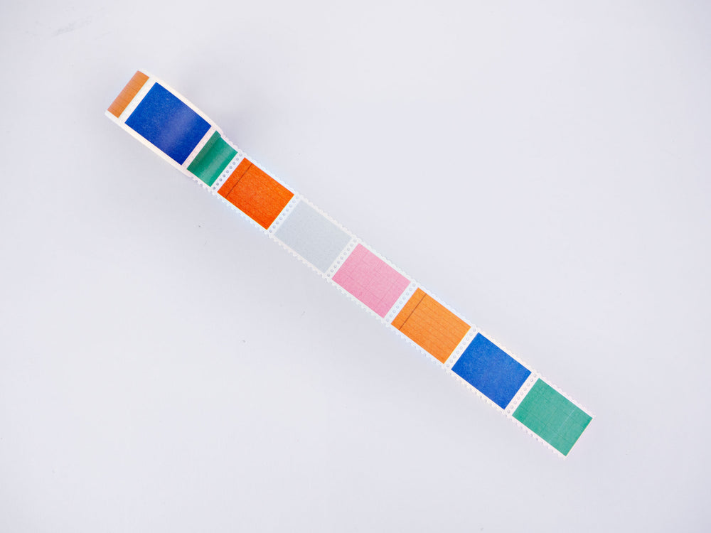 The Completist pastel dot grid and line stamp washi tape