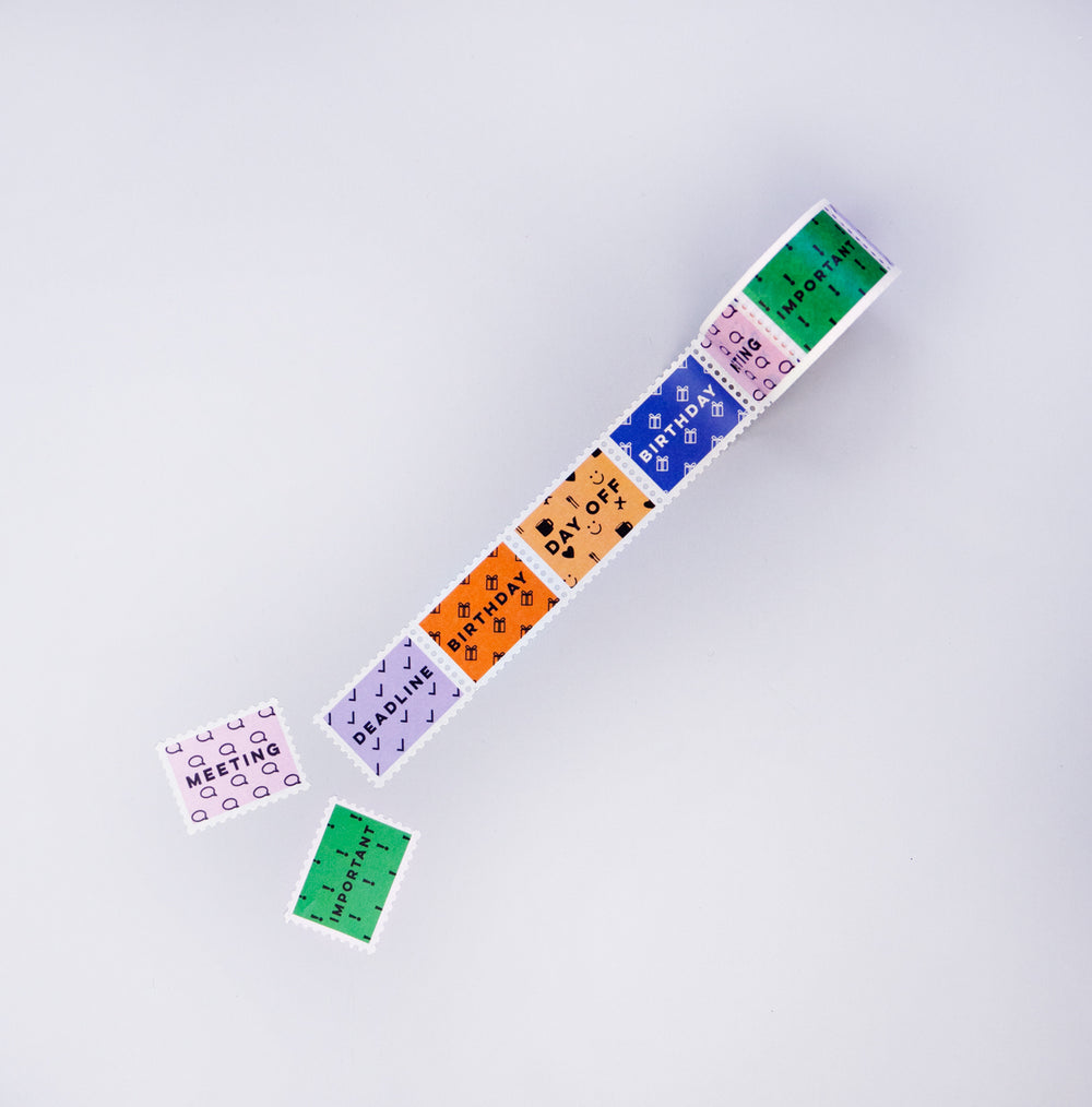 Work Mix Stamp Washi Tape