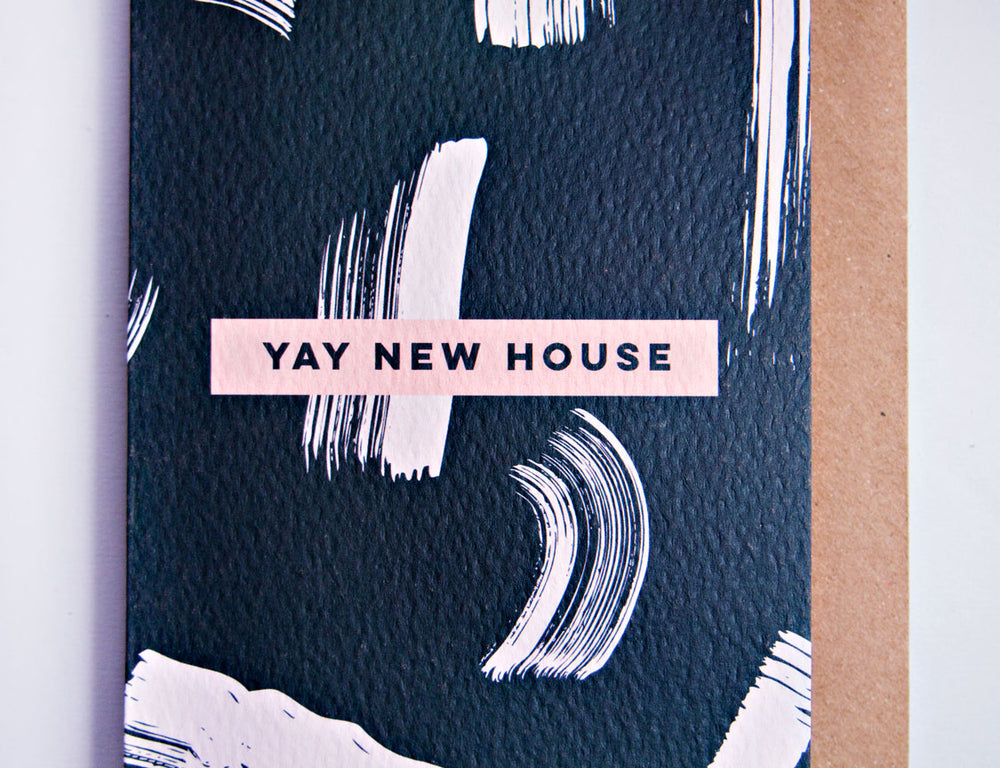 The Completist monochrome yay new house card