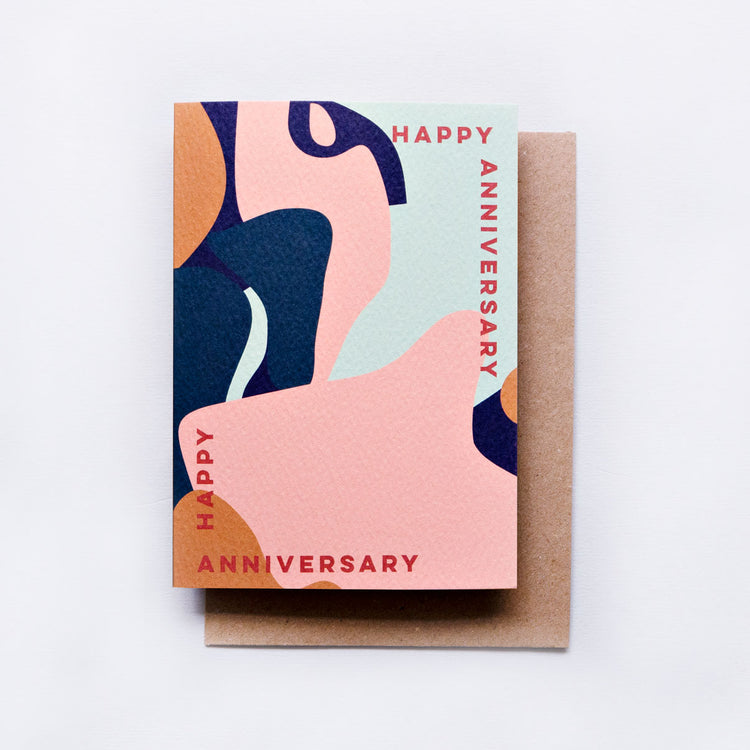 The Completist shapes happy anniversary card